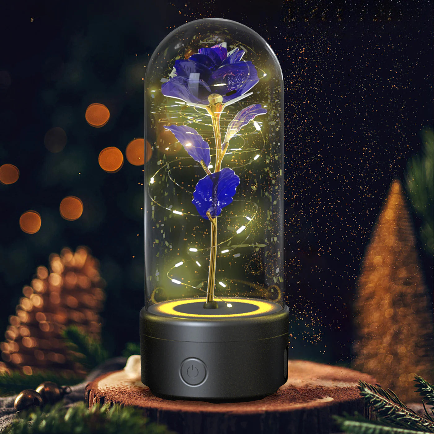 Forever In Time LED Glass Rose W/Bluetooth - Mega Finds Co