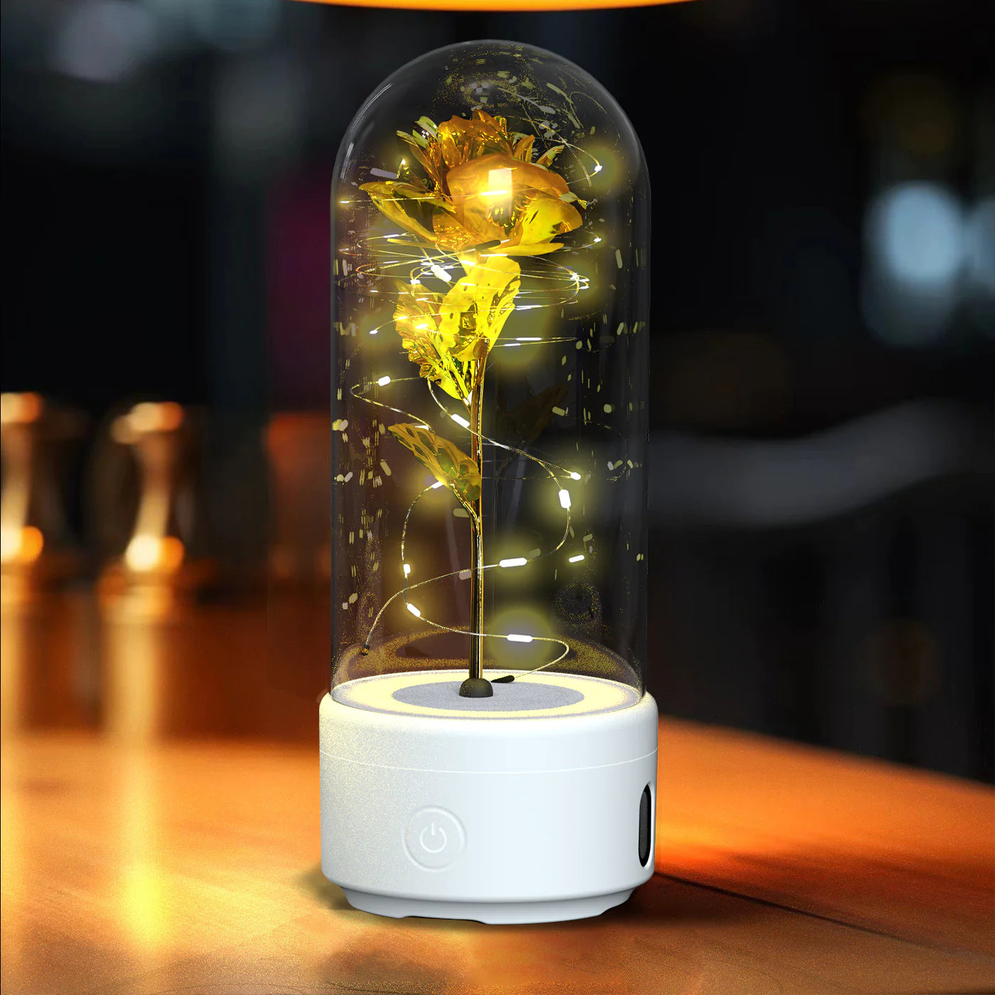 Forever In Time LED Glass Rose W/Bluetooth - Mega Finds Co