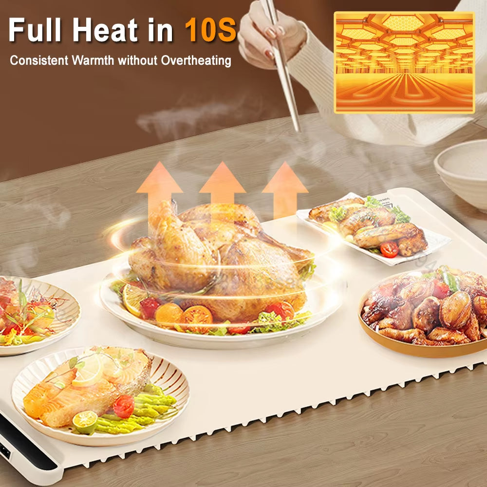 Chefology Electric Warming Tray with Adjustable Temperature - Mega Finds Co