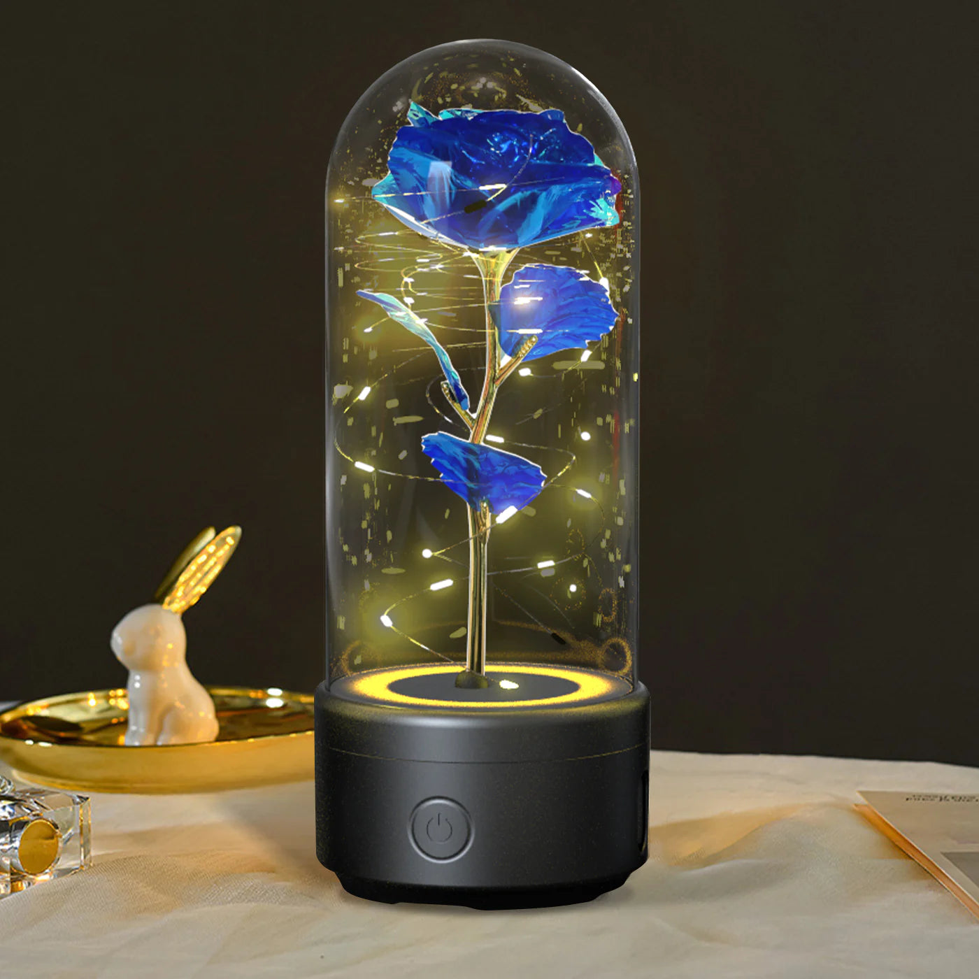 Forever In Time LED Glass Rose W/Bluetooth - Mega Finds Co