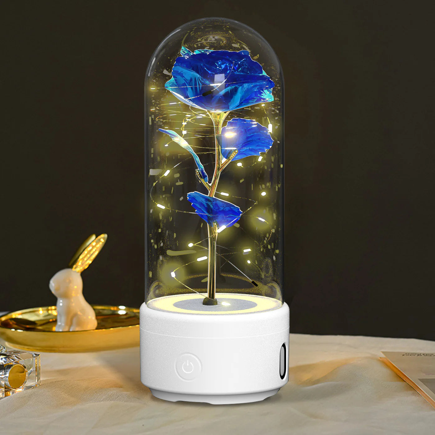 Forever In Time LED Glass Rose W/Bluetooth - Mega Finds Co