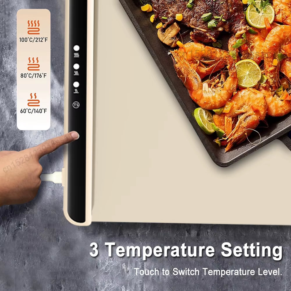 Chefology Electric Warming Tray with Adjustable Temperature - Mega Finds Co