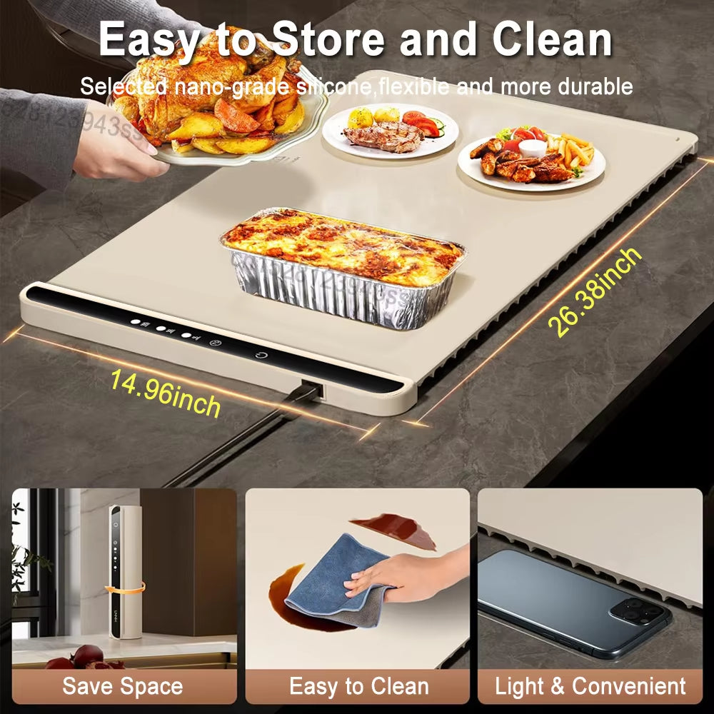 Chefology Electric Warming Tray with Adjustable Temperature - Mega Finds Co